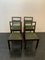 Art Deco Dining Chairs in Rosewood-Stained Beech and Green Maple, 1930s, Set of 4 2