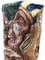 Vintage Hand-Painted Vase with Faces attributed to Tullio Dalbisola, 1960s 12