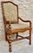 Antique Louis XIV Style Hand-Carved Armchair in Walnut and Cherry, 1890s 2