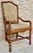 Antique Louis XIV Style Hand-Carved Armchair in Walnut and Cherry, 1890s, Image 2