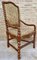 Antique Louis XIV Style Hand-Carved Armchair in Walnut and Cherry, 1890s 10