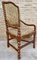 Antique Louis XIV Style Hand-Carved Armchair in Walnut and Cherry, 1890s, Image 10