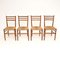 Vintage Italian Walnut Dining Chairs, 1960s, Set of 4 1