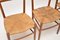 Vintage Italian Walnut Dining Chairs, 1960s, Set of 4 8