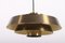 Brass Nova Ceiling Lamp by Johannes Hammerborg for Fog & Mørup, 1960s, Image 1