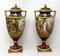 Antique Austrian Mythological Hand Painted Vases, 1875, Set of 2 1