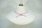 Lámpara colgante vintage blanca de cristal de Murano, Imagen 4