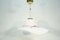 Lámpara colgante vintage blanca de cristal de Murano, Imagen 9