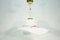 Vintage White Pendant Lamp in Murano Glass 9