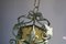 Lantern Hanging Light in Green Metal & Yellow Murano Glass, Italy, 1950s 5