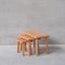 Mid-Century Blonde Oak Nesting Tables, 1970s, Set of 3, Image 3