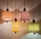 Mid-Century Danish Modern Pleated Shade Ceiling Lamps, 1970s, Set of 4, Image 2