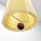 Mid-Century Danish Modern Pleated Shade Ceiling Lamps, 1970s, Set of 4 15
