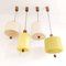 Mid-Century Danish Modern Pleated Shade Ceiling Lamps, 1970s, Set of 4 1