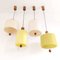 Mid-Century Danish Modern Pleated Shade Ceiling Lamps, 1970s, Set of 4, Image 1