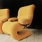 Fauteuil Space Age Vintage en Tissu Jaune dans le style de Joe Colombo, 1970s 5