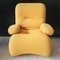 Vintage Space Age Yellow Fabric Lounge Chair in the style of Joe Colombo, 1970s, Image 4