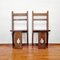 Vintage Wooden Church Side Chairs, Italy, 1960, Set of 2 1