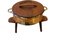 Brass Model 1310ch Pot with Lid and Teak Stand by Jens Quistgaard for Dansk Design, 1950s, Set of 3 5