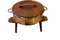 Brass Model 1310ch Pot with Lid and Teak Stand by Jens Quistgaard for Dansk Design, 1950s, Set of 3, Image 5