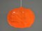 Orange Pendant Lamp from Ilka Plast, Germany, 1970s 17