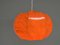Lampada a sospensione arancione di Ilka Plast, Germania, anni '70, Immagine 18