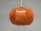 Orange Pendant Lamp from Ilka Plast, Germany, 1970s 12