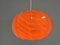 Lámpara colgante naranja de Ilka Plast, Germany, años 70, Imagen 5