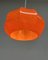 Lámpara colgante naranja de Ilka Plast, Germany, años 70, Imagen 13