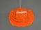 Lampada a sospensione arancione di Ilka Plast, Germania, anni '70, Immagine 16