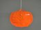 Lámpara colgante naranja de Ilka Plast, Germany, años 70, Imagen 10