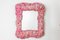 Espejo rosa de espuma de poliuretano, años 90, Imagen 1