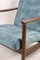 GFM-142 Sessel aus blauem Chameleon Samt, 1970er 5