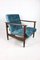 GFM-142 Lounge Chair in Blue Chameleon Velvet attributed to Edmund Homa, 1970s 7