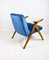 Blue Ocean Bunny Armchair attributed to Józef Chief Chirowski, 1970s, Image 9