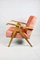 Vintage Pink Chameleon Sessel im Stil von Var B310, 1970er 7