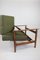 Olive Green Boucle Armchair, 1970s 10