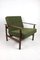 Olive Green Boucle Armchair, 1970s 8
