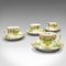Antique English Victorian Ceramic Tea Cups & Saucers, Set of 8 2