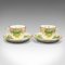 Antike englische viktorianische Teetassen & Untertassen aus Keramik, 8er Set 3