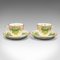 Antique English Victorian Ceramic Tea Cups & Saucers, Set of 8, Image 3