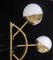 Mid-Century Semicircle Art White Murano Glass & Brass Wall Light, 2000s 7