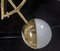 Mid-Century Kunst Wandlampe aus Muranoglas & Messing in Halbkreisform, 2000er 4