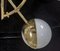 Mid-Century Semicircle Art White Murano Glass & Brass Wall Light, 2000s 4