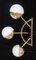 Mid-Century Kunst Wandlampe aus Muranoglas & Messing in Halbkreisform, 2000er 1