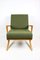 Fauteuil Vintage en Boucle Vert Olive, 1970s 3