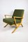 Fauteuil Vintage en Boucle Vert Olive, 1970s 5