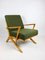 Fauteuil Vintage en Boucle Vert Olive, 1970s 1