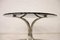 Italian Steel and Smoked Glass Top Round Dining Table, 1970s 4