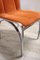 Sedie da pranzo in metallo cromato e velluto arancione, anni '70, set di 4, Immagine 10